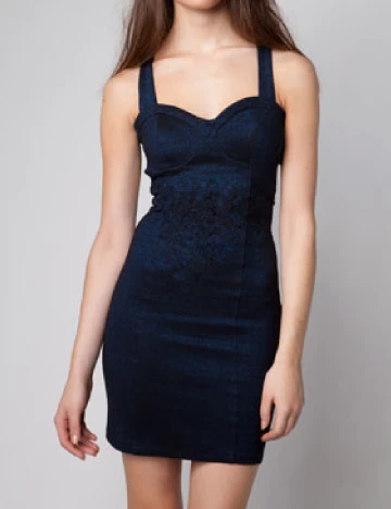 Rochie scurta Bershka, albastru Albastru