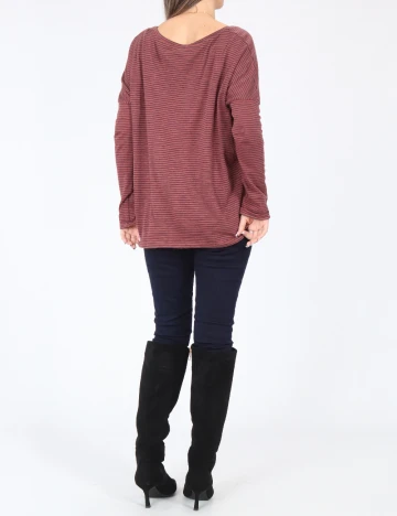 Bluza Oversize Zara, roz pudra inchis/bleumarin Roz