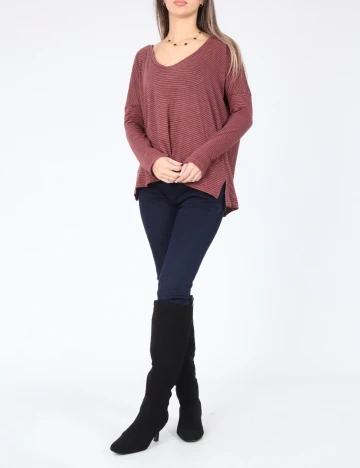 Bluza Oversize Zara, roz pudra inchis/bleumarin Roz