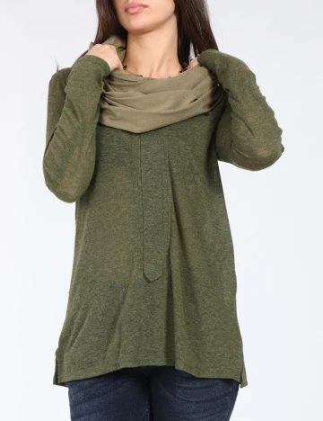 Esarfa circulara Bershka, verde Verde