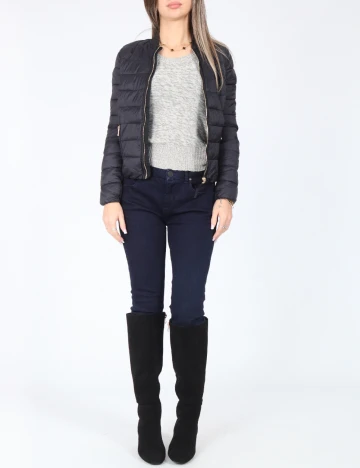 Geaca Bershka, bleumarin inchis Albastru