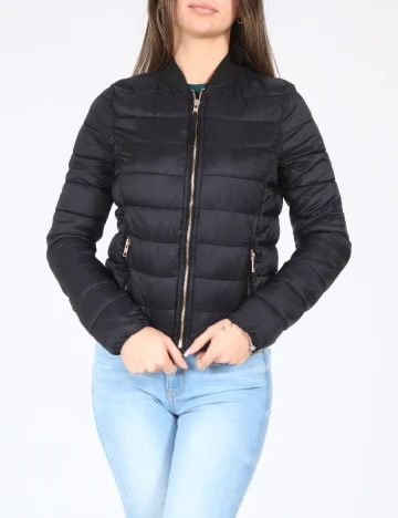 Geaca Bershka, negru Negru