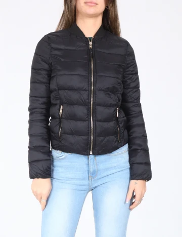Geaca Bershka, negru Negru