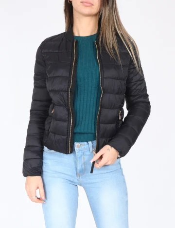 Geaca Bershka, negru Negru