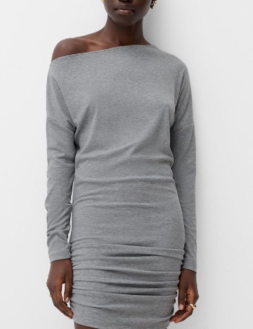 Rochie scurta Bershka, gri