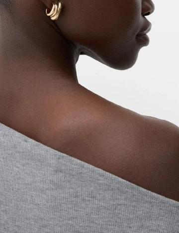 Rochie scurta Bershka, gri Gri