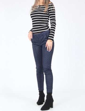 Pantaloni Pull&Bear, bleumarin