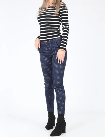 Pantaloni Pull&Bear, bleumarin Albastru