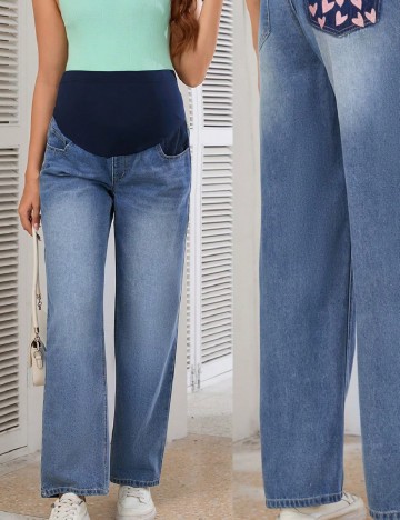 
						Blugi SHEIN Maternity, albastru