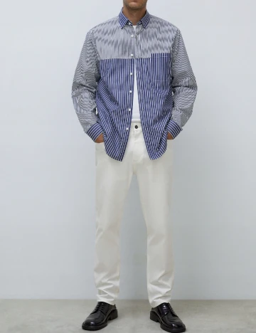 Camasa Zara, albastru/alb Albastru