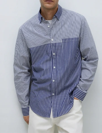 Camasa Zara, albastru/alb Albastru