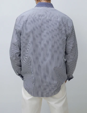 Camasa Zara, albastru/alb Albastru