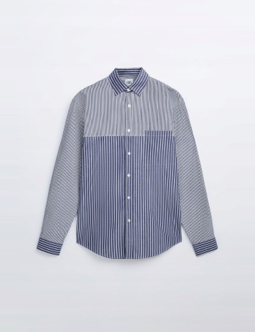 Camasa Zara, albastru/alb