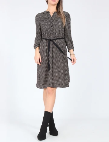 Rochie scurta Zara, negru/ecru Negru