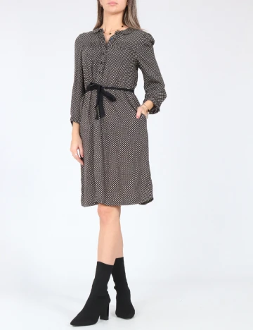 Rochie scurta Zara, negru/ecru Negru