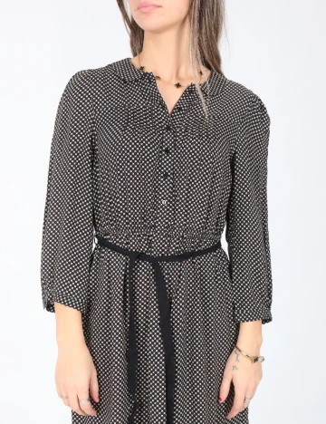 Rochie scurta Zara, negru/ecru Negru