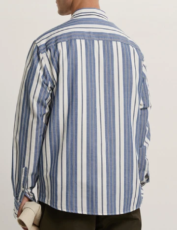 Camasa Zara, albastru/alb Albastru