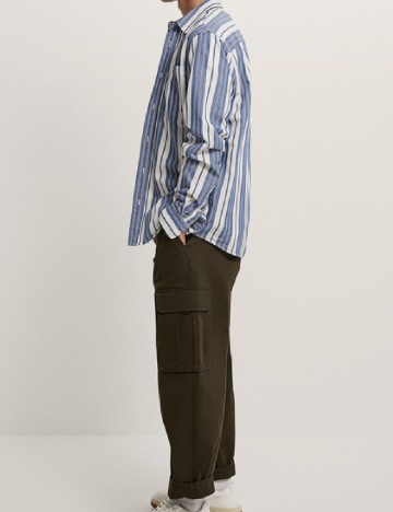 Camasa Zara, albastru/alb