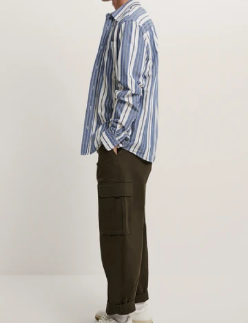 Camasa Zara, albastru/alb Albastru