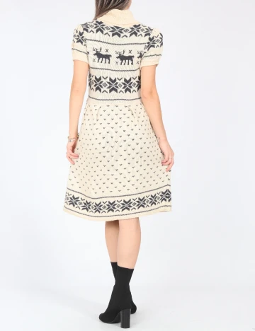 Rochie medie Zara, bej Crem