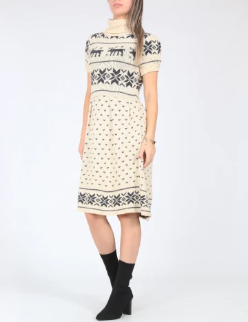 Rochie medie Zara, bej Crem