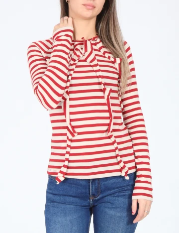 Bluza Zara, rosu/crem Rosu