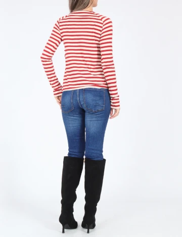 Bluza Zara, rosu/crem Rosu