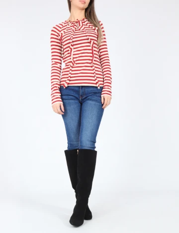 Bluza Zara, rosu/crem Rosu