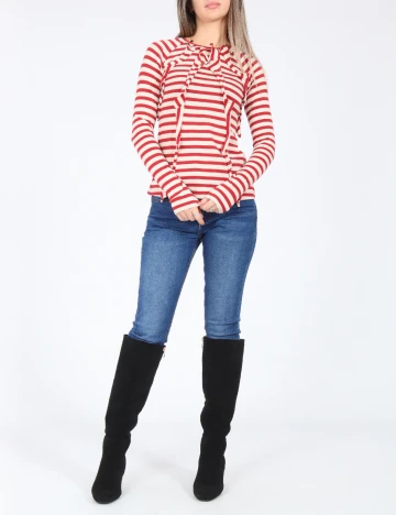 Bluza Zara, rosu/crem Rosu