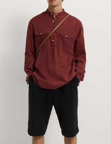 
						Camasa Zara, caramiziu