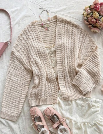 
						Cardigan SHEIN CURVE, crem