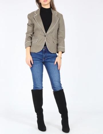 Sacou Bershka, kaki Verde