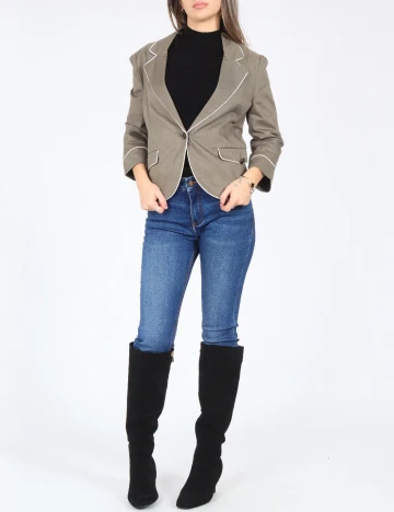 Sacou Bershka, kaki Verde