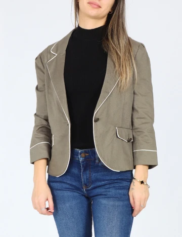 Sacou Bershka, kaki Verde