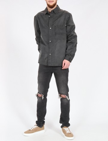 Jacheta Oversize Zara, gri inchis