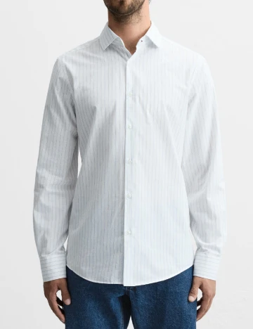 Camasa Zara, alb/albastru Alb