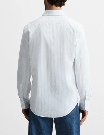 Camasa Zara, alb/albastru Alb