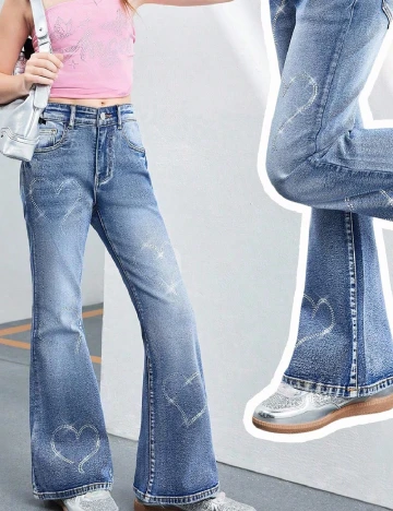 Blugi Shein Kids, albastru Albastru