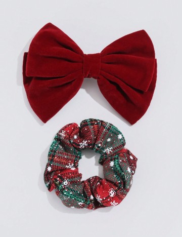 
						Set fundita si elastic de par SHEIN, rosu