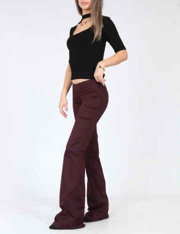 Pantaloni Bershka, pruna Mov