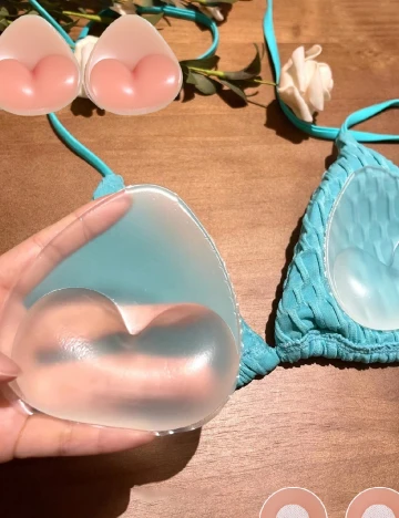 Insertii de silicon cu Push-Up. SHEIN, transparent Alb