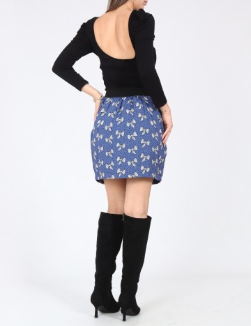 Rochie scurta Zara, negru/albastru