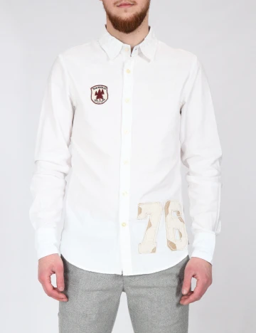 Camasa Bershka, alb Alb