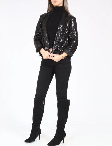 Blazer Bershka, negru Negru