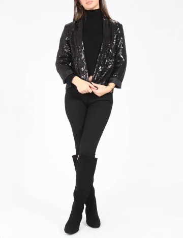 Blazer Bershka, negru Negru