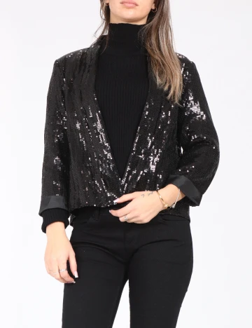 Blazer Bershka, negru Negru