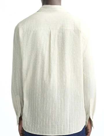 Camasa Zara, ecru Alb