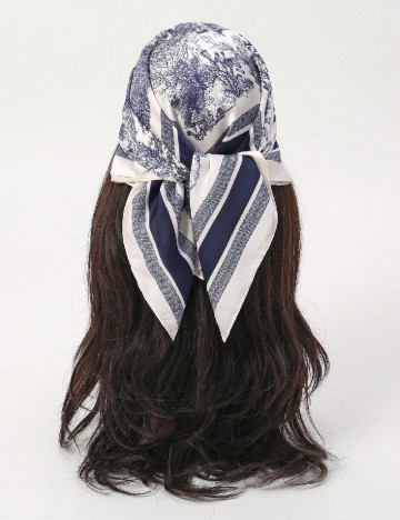 
						Bandana SHEIN, alb/albastru