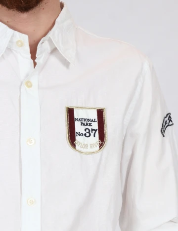 Camasa Bershka, alb Alb