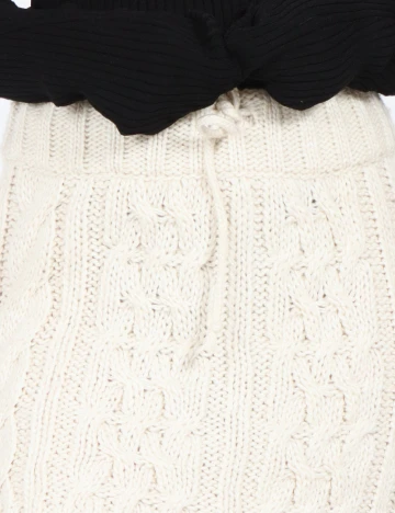 Fusta Zara, ecru Alb